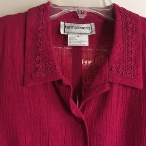 NWT Vintage Karin Stevens Fuchsia Jacket & Dress
